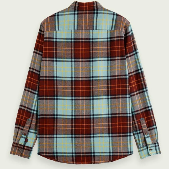 Scotch & Soda Regular Fit Checked Brushed Flannel Shirt (Combo B) 169063 - Image 7