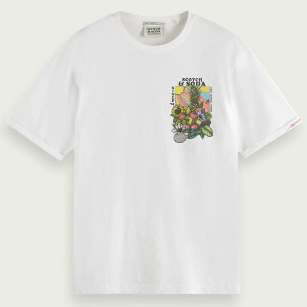 Scotch & Soda Relaxed Fit Artwork Tee (White) 172304 - Image 5