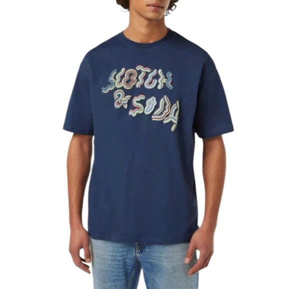 Scotch & Soda Relaxed-Fit Logo Artwork T-Shirt (Atlantic Blue) 180058 - Image 4