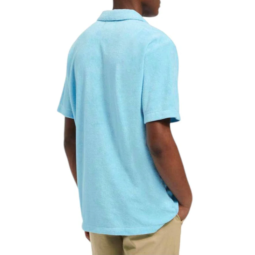 Scotch & Soda Solid Towelling Shirt (Washed Neon Blue) 177147 - Image 5