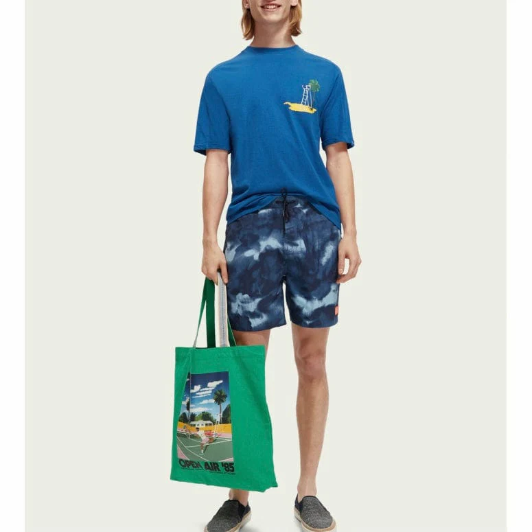 Scotch & Soda Sporty Relaxed Fit Artwork Tee (Riviera Blue) 171701 - Image 4
