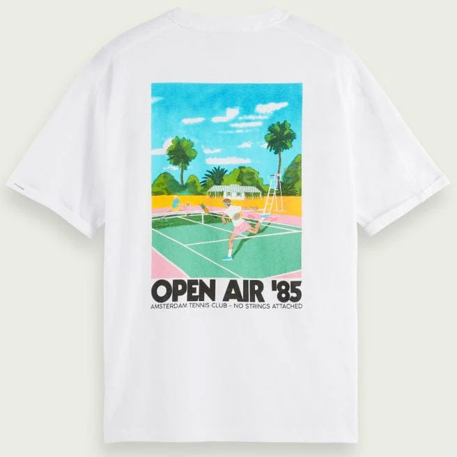 Scotch & Soda Sporty Relaxed Fit Artwork Tee (White) 171701 - Image 6