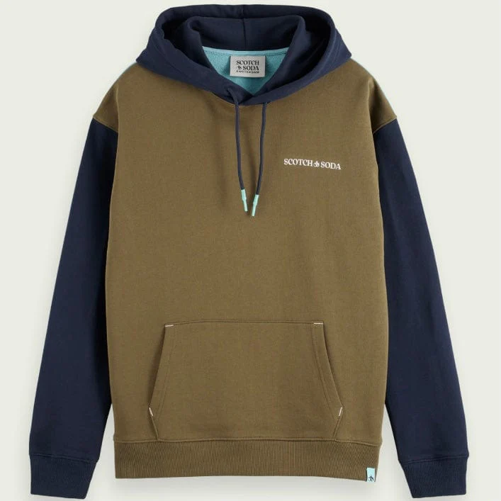 Scotch & Soda Unisex Organic Cotton Felpa Hoodie (Combo A) 172075 - Image 5