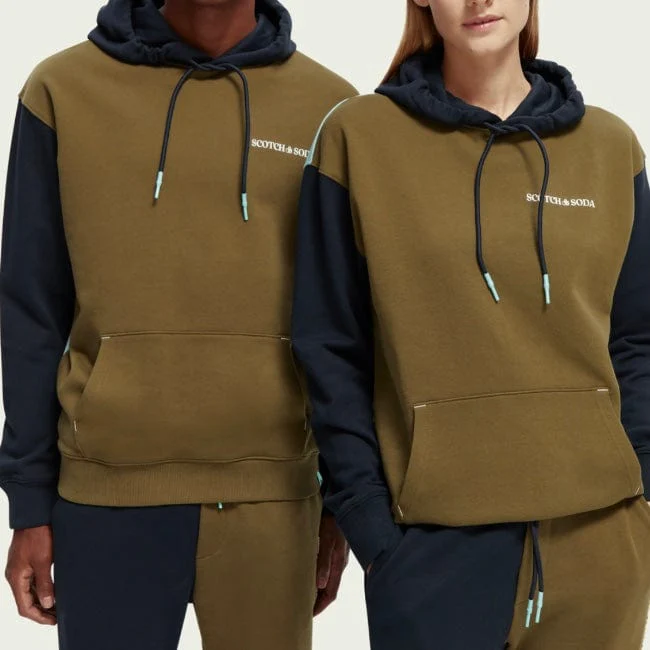 Scotch & Soda Unisex Organic Cotton Felpa Hoodie (Combo A) 172075 - Image 8