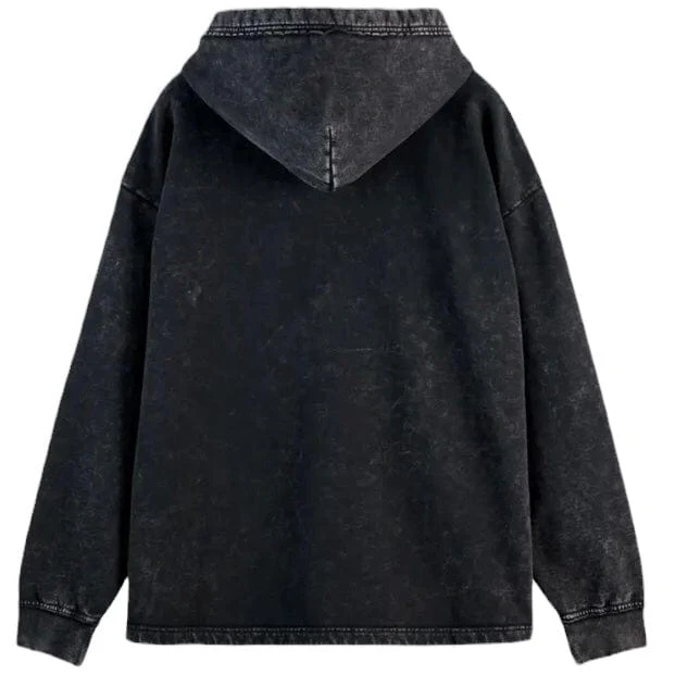Scotch & Soda Washed Artwork Loose Fit Hoodie (Black) 179903 - Image 2