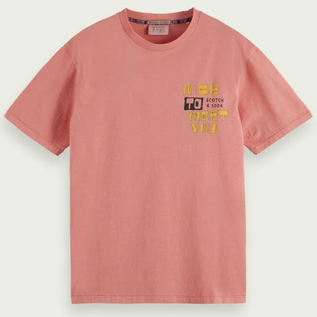 Scotch & Soda Washed Artwork Tee (Flamingo) 171698