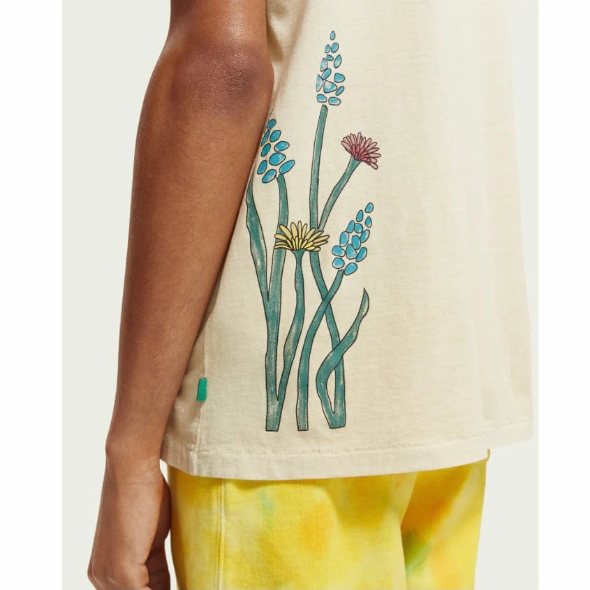 Scotch & Soda Washed Artwork Tee (Off White) 171698 - Image 3