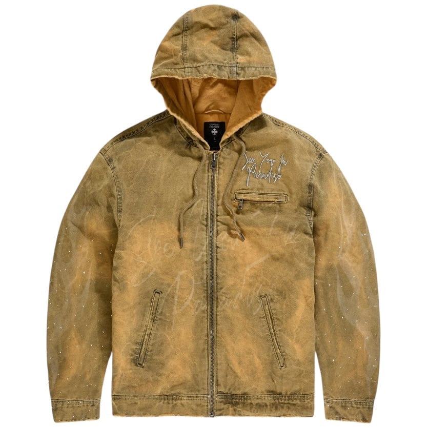 See You In Paradise Ashes to Ashes Hooded Work Jacket (Wheat) 91670 - Image 4