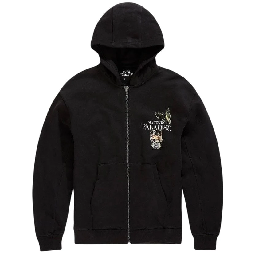 See You In Paradise Butterfly Effect Zip Up Hoodie (Black) 8267H - Image 3