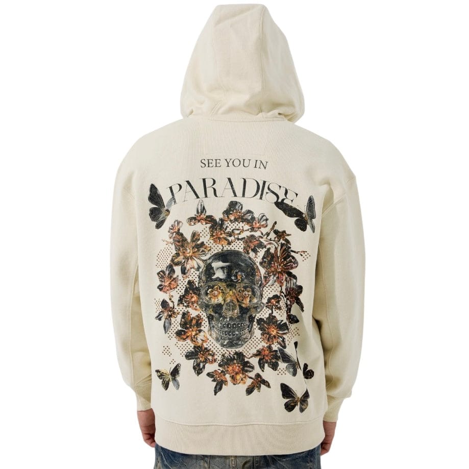 See You In Paradise Butterfly Effect Zip Up Hoodie (Cream) 8267H - Image 2