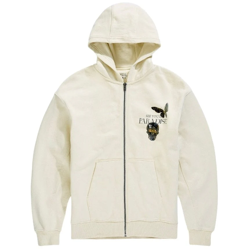 See You In Paradise Butterfly Effect Zip Up Hoodie (Cream) 8267H - Image 4