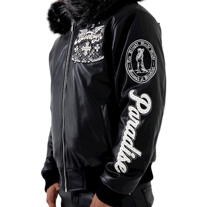 See You In Paradise Crooklyn Hooded Bomber Jacket (Black) 91681 - Image 4