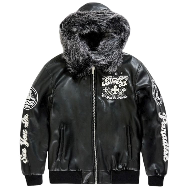 See You In Paradise Crooklyn Hooded Bomber Jacket (Black) 91681 - Image 5