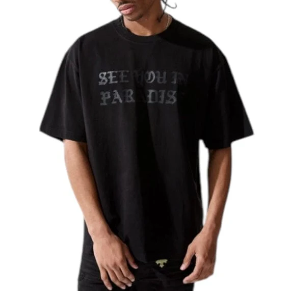 See You In Paradise Cropped T Shirt (Jet Black) 9120A - Image 3