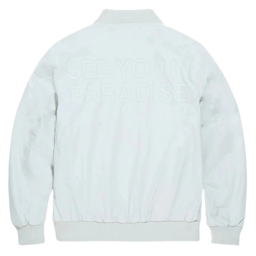 See You In Paradise Cruel Intentions Bomber Jacket (Light Grey) 91771 - Image 3