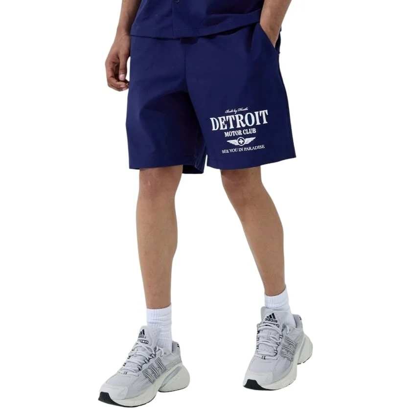 See You In Paradise Detroit Motor Club SS Shirt & Short Set (Navy) - Image 5