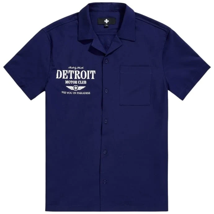 See You In Paradise Detroit Motor Club SS Shirt & Short Set (Navy) - Image 6