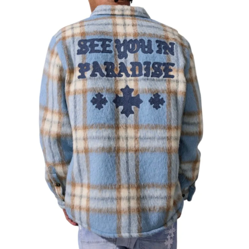 See You In Paradise Embroidered Shacket (Carolina Blue) 2570 - Image 2