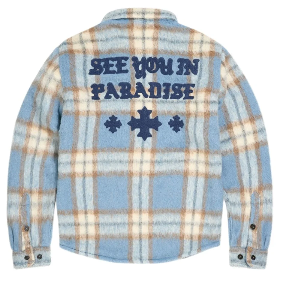 See You In Paradise Embroidered Shacket (Carolina Blue) 2570 - Image 4