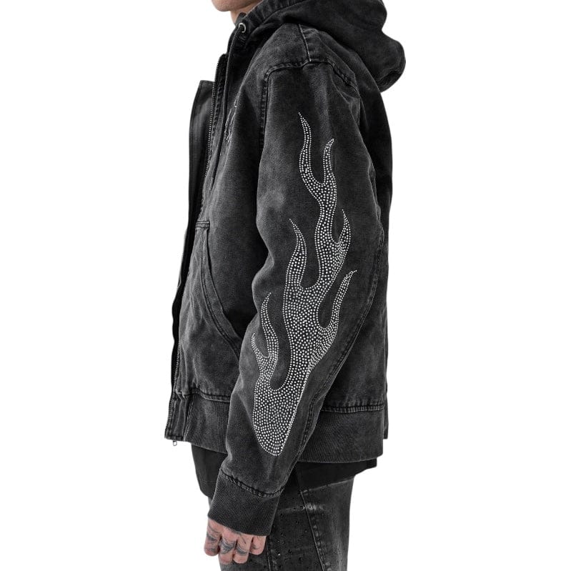 See You In Paradise Eternal Flame Hooded Work Jacket (Vint. Charcoal) 91669 - Image 2