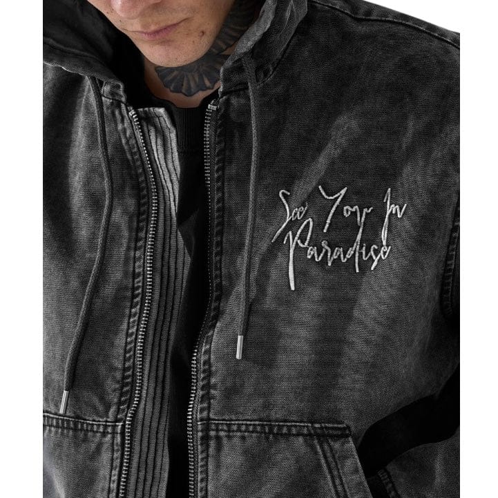 See You In Paradise Eternal Flame Hooded Work Jacket (Vint. Charcoal) 91669 - Image 3