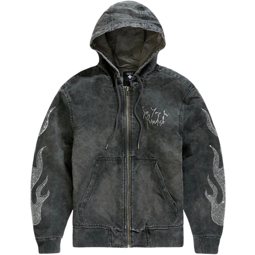 See You In Paradise Eternal Flame Hooded Work Jacket (Vint. Charcoal) 91669 - Image 4