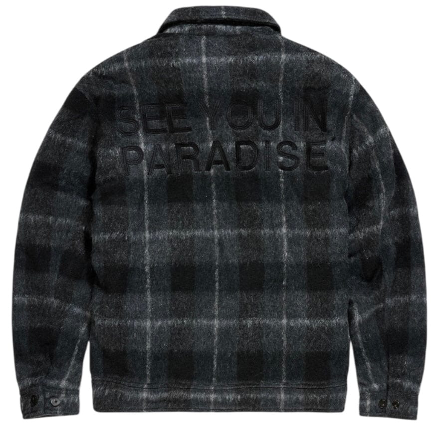 See You In Paradise Hooded Flannel Shacket (Black Shadow) 2568 - Image 7