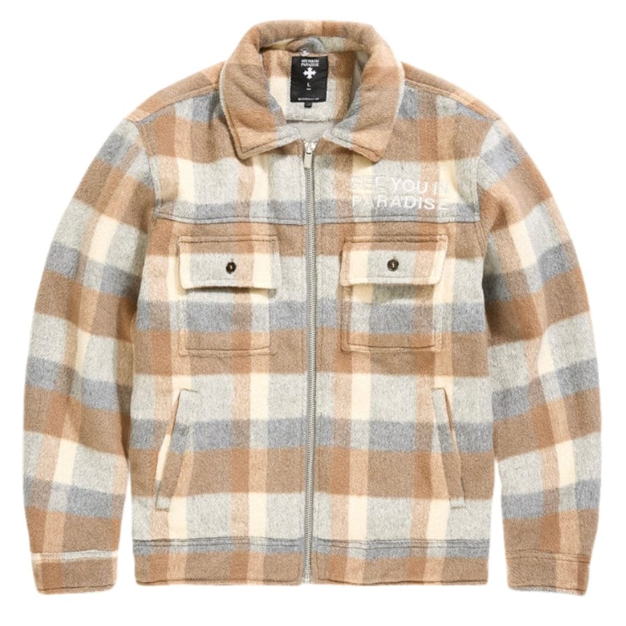 See You In Paradise Hooded Flannel Shacket (Khaki) 2568 - Image 6