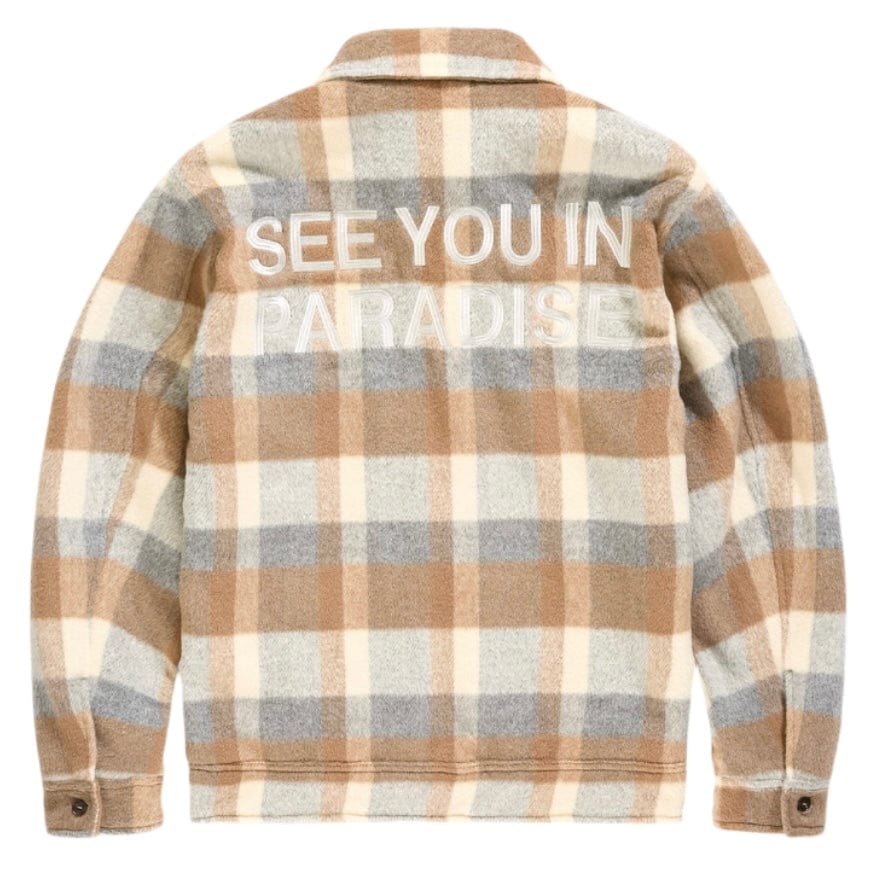 See You In Paradise Hooded Flannel Shacket (Khaki) 2568 - Image 7