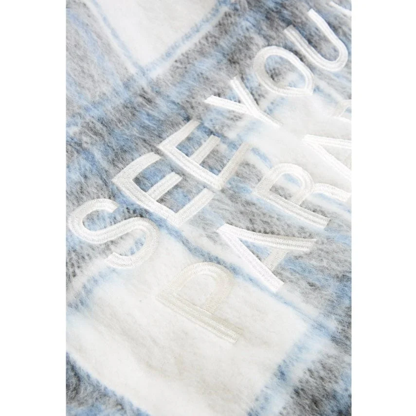 See You In Paradise Hooded Flannel Shacket (Light Blue) 2568 - Image 3
