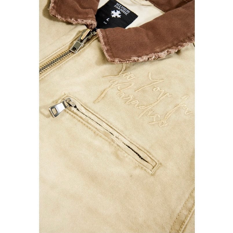 See You In Paradise Lucid Dreams Work Jacket (Washed Tan) 91671 - Image 6