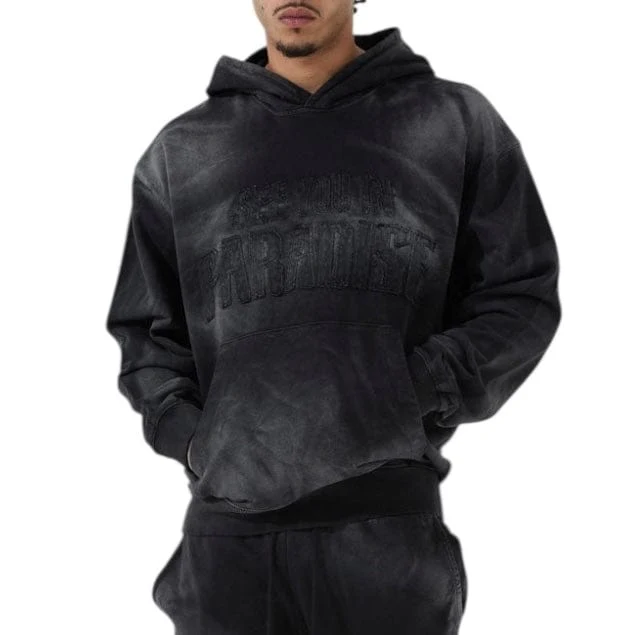 See You In Paradise Oasis Washed Pullover Hoodie (Black Shadow) 8864H