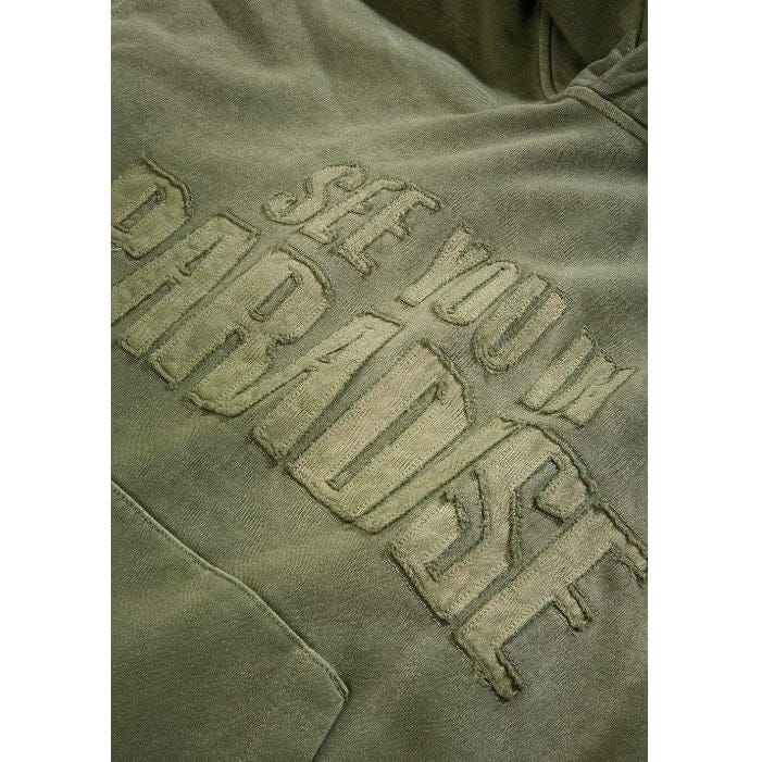See You In Paradise Oasis Washed Pullover Hoodie (Olive) 8864H - Image 5