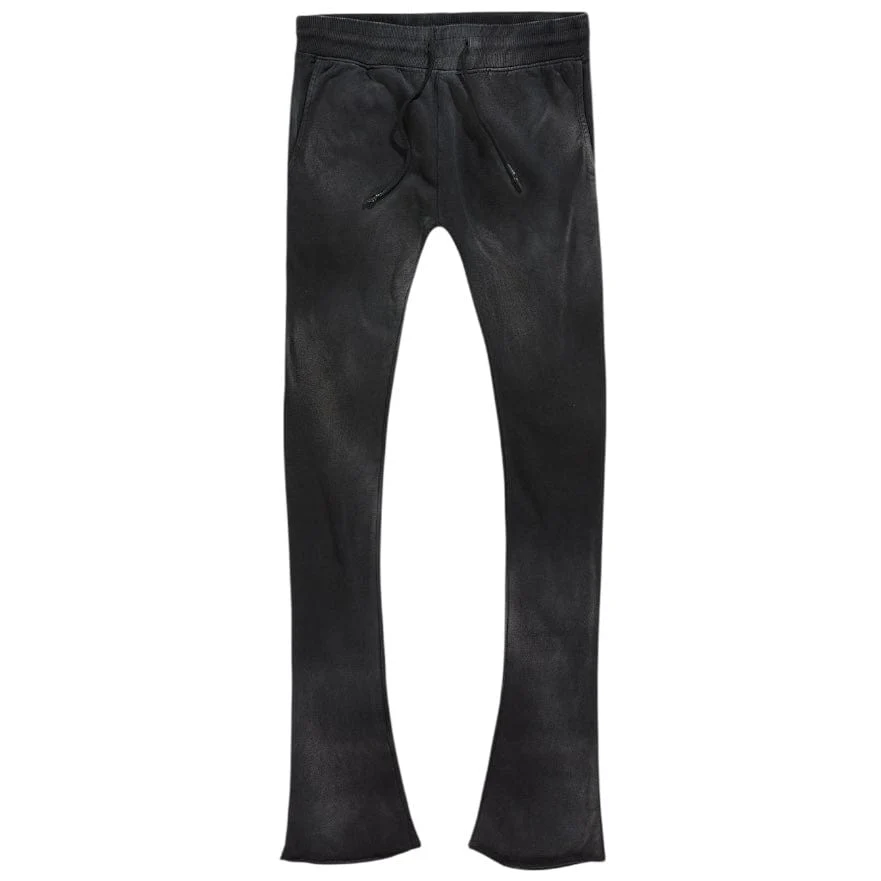 See You In Paradise Oasis Washed Stacked Sweatpants (Black Shadow) 8864L - Image 3