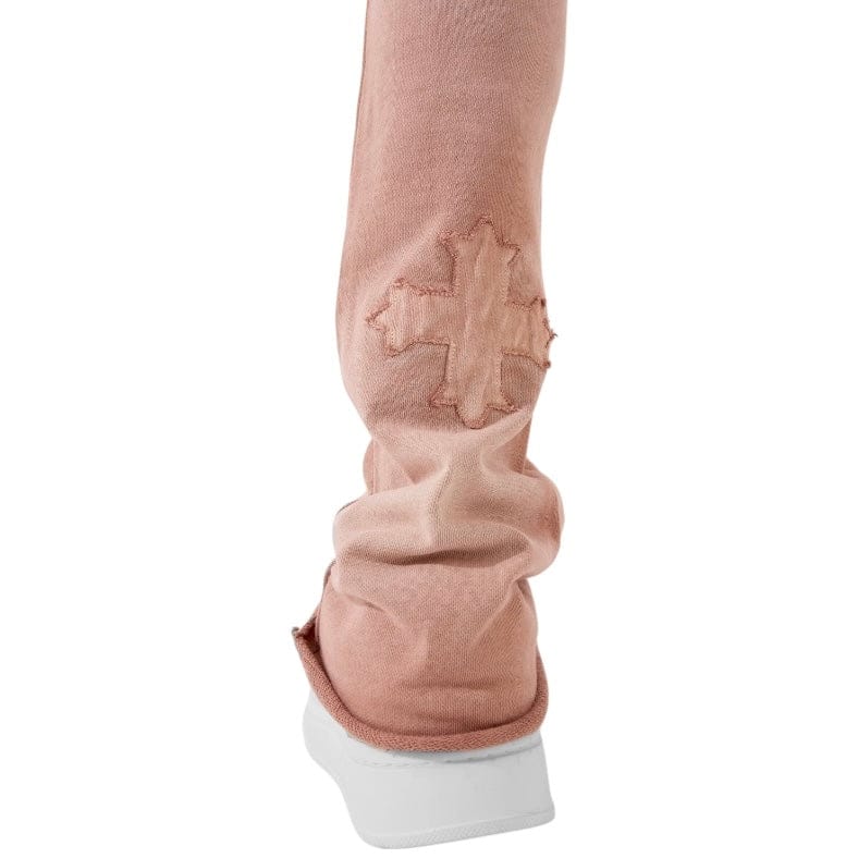 See You In Paradise Oasis Washed Stacked Sweatpants (Dirty Rose) 8864L - Image 2