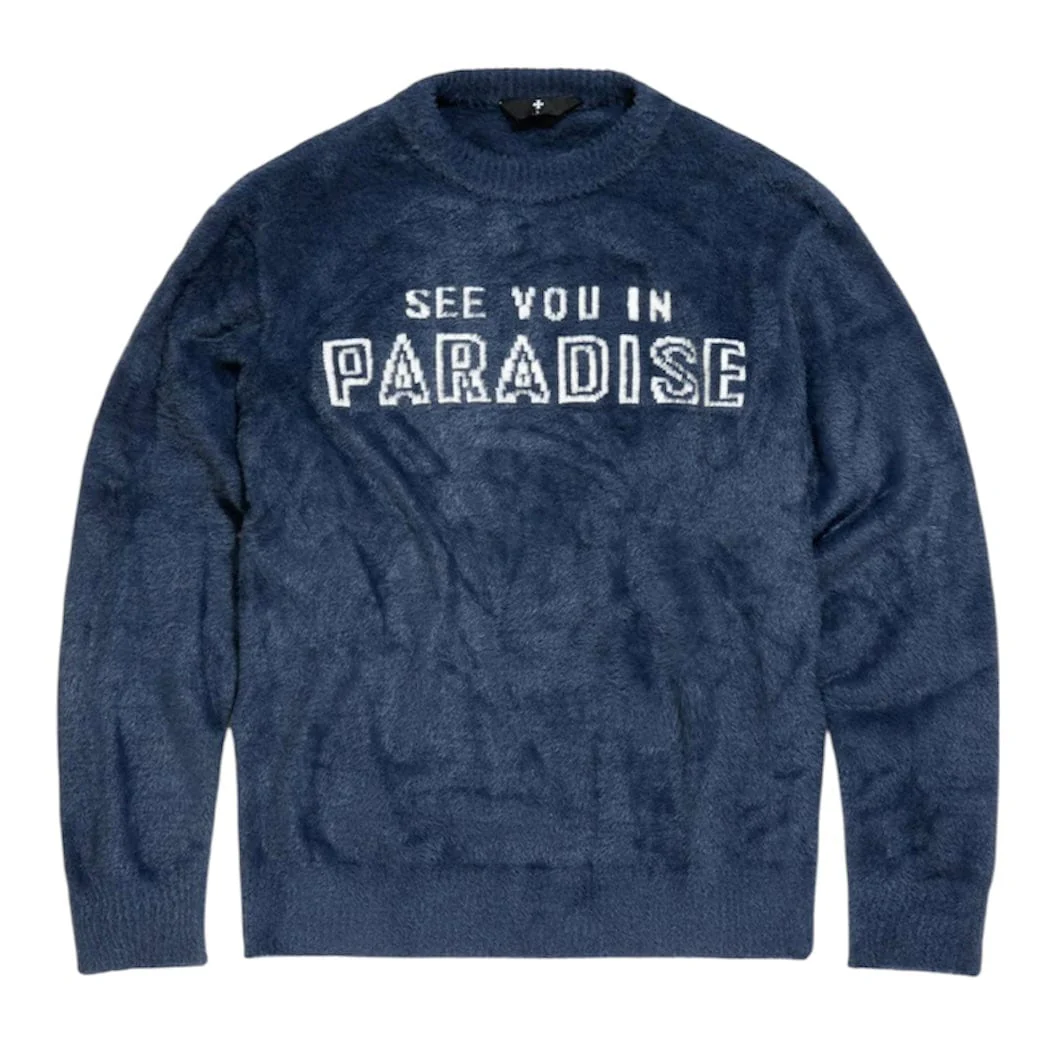 See You In Paradise Plush Crewneck Sweater (Navy) 3992 - Image 2