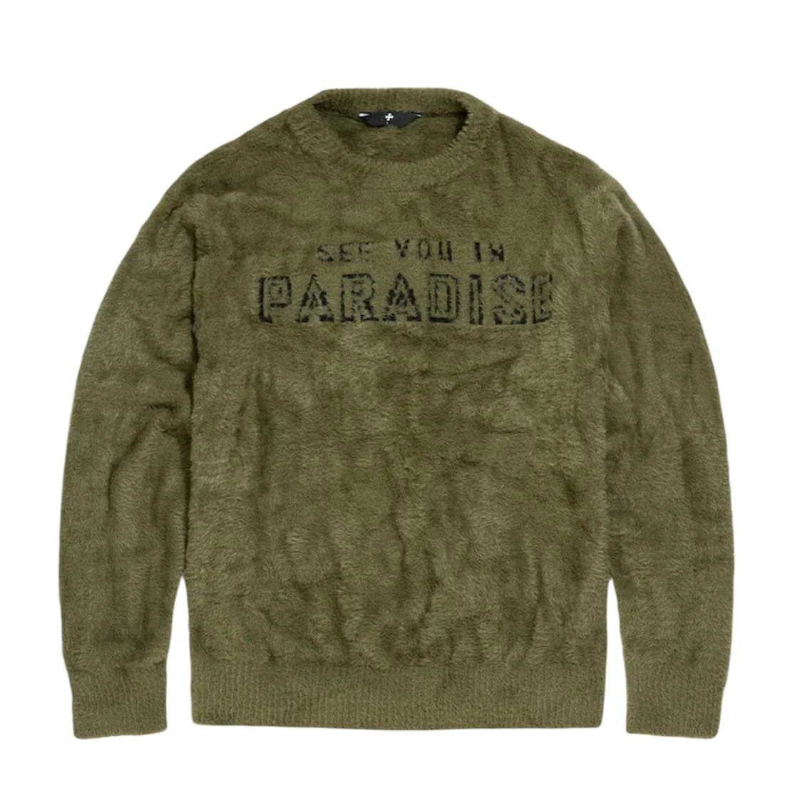 See You In Paradise Plush Crewneck Sweater (Olive) 3992 - Image 2