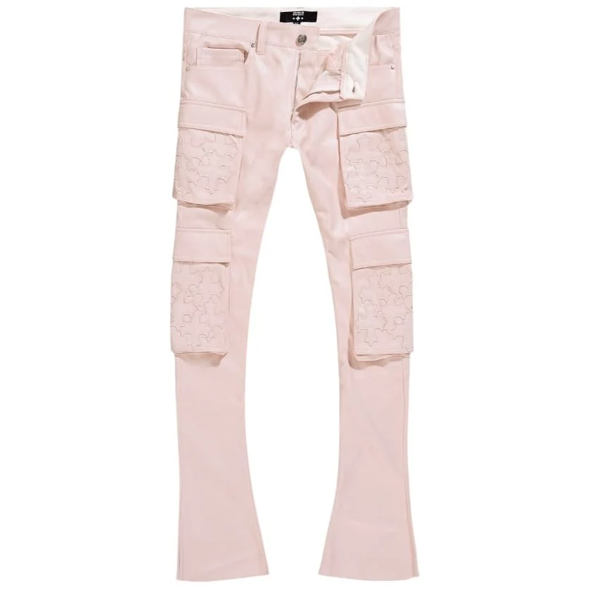 See You In Paradise Skinny Stacked Eden Cargo Pants (Pink) JRFP2346 - Image 2