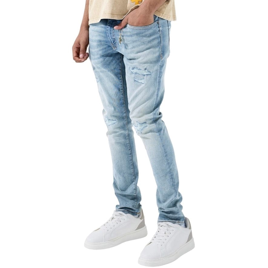 See You In Paradise Slim Taper Humility Denim (Sky Blue) JSP200 - Image 2