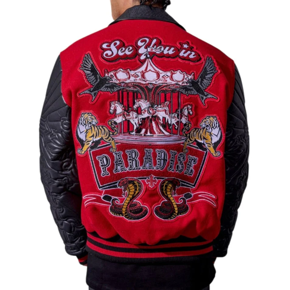 See You In Paradise Smoke & Mirrors Varsity Jacket (Bred) 91667 - Image 2