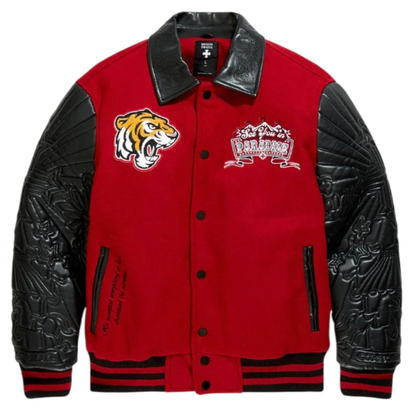 See You In Paradise Smoke & Mirrors Varsity Jacket (Bred) 91667 - Image 9