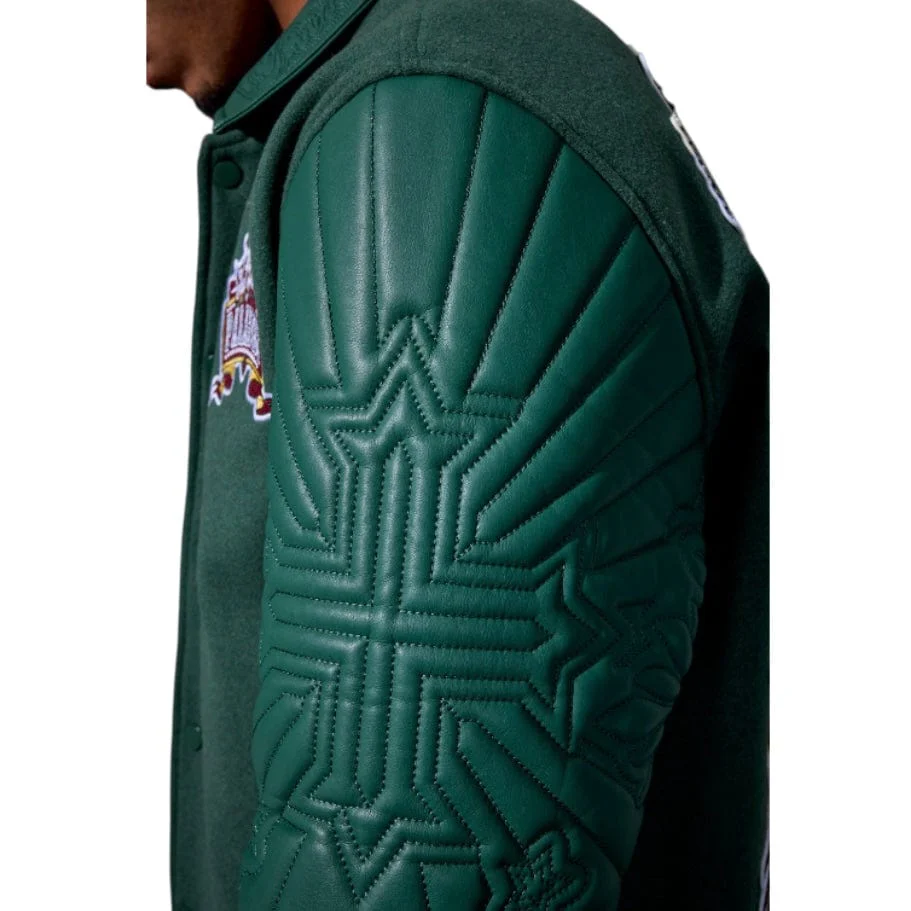 See You In Paradise Smoke & Mirrors Varsity Jacket (Dark Green) 91667 - Image 3
