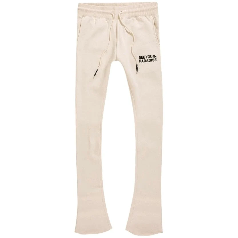 See You In Paradise Stacked Sweatpants (Cream) - Image 2