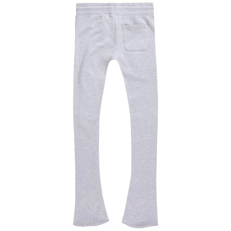 See You In Paradise Stacked Sweatpants (Heather Grey/Pink) - Image 3