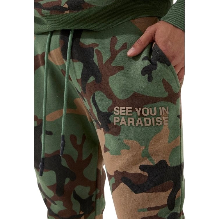 See You In Paradise Stacked Sweatpants (Vintage Camo) 8395LC - Image 2