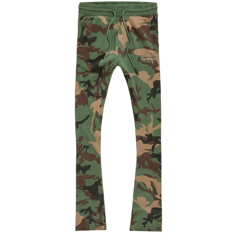 See You In Paradise Stacked Sweatpants (Vintage Camo) 8395LC - Image 3