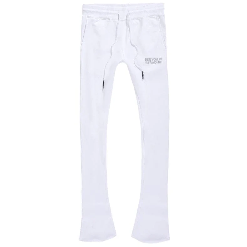 See You In Paradise Stacked Sweatpants (White) - Image 2