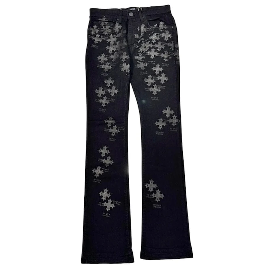 See You In Paradise Stamp Stacked Denim (Black) JTF2293