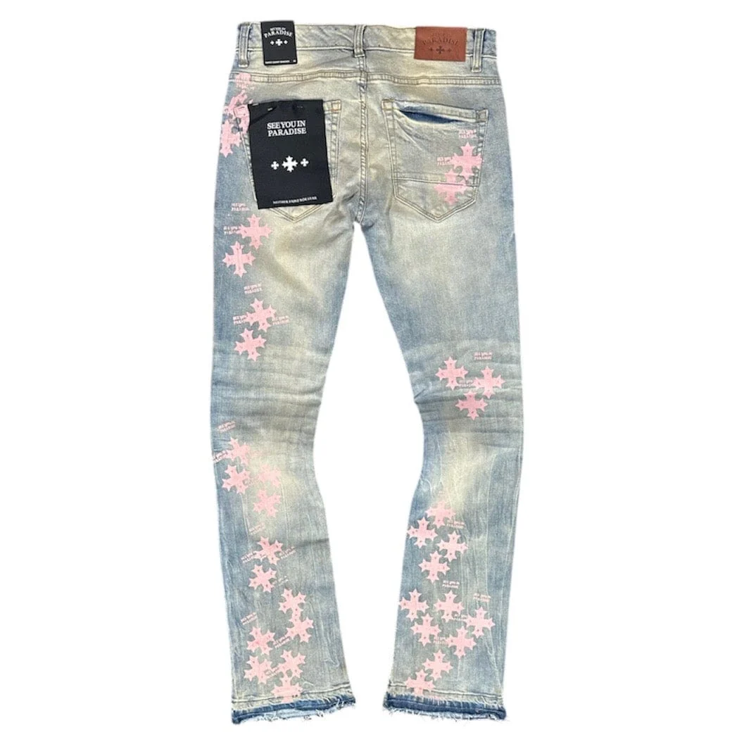 See You In Paradise Stamp Stacked Denim (Iced Lager) JTF2293 - Image 2