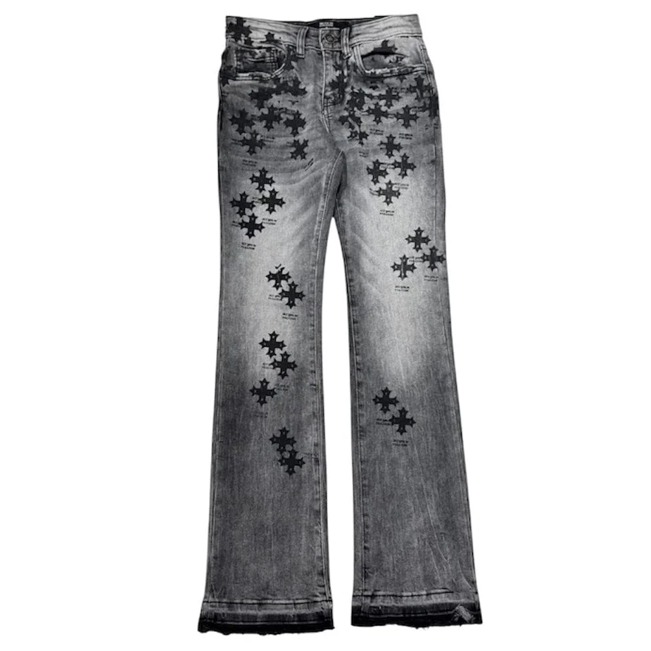 See You In Paradise Stamp Stacked Denim (Smoke Grey) JTF2293